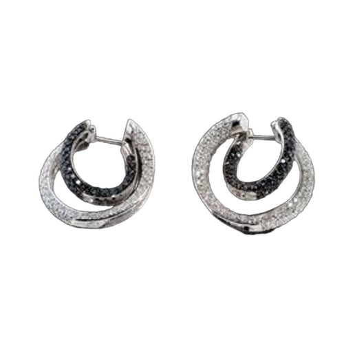 Boucles d'oreilles Boucles d'oreilles en or blanc, diamants naturels 58 Facettes MG-900429