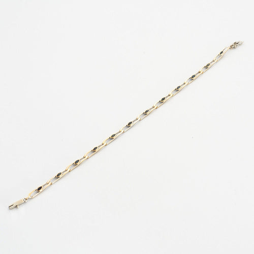 Bracelet Bracelet or blanc saphir 58 Facettes