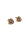 Boucles d’oreilles puces en or jaune en forme de cœur 58 Facettes