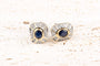 Boucles d'oreilles Boucles d’oreilles saphirs et diamants en or jaune 18k, 0,68 ct 58 Facettes BOSADOC583-107