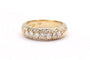 Bague 49 Alliance demi-américaine contemporaine en or jaune sertie de diamants 58 Facettes 19451