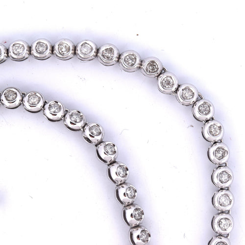 Collier Collier « TENNIS » - Or blanc 18 carats 58 Facettes