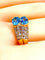 Bague 59 Bague bandeau Or jaune Topaze Diamants 58 Facettes AB229