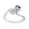 52 Bague Toi et moi  Or blanc Diamant, Saphir 58 Facettes 4578562RV