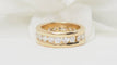 Bague 51 Alliance américaine en or jaune et diamants 1,68ct 58 Facettes 32667