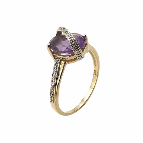 Bague 54 Bague Améthyste & diamants 58 Facettes