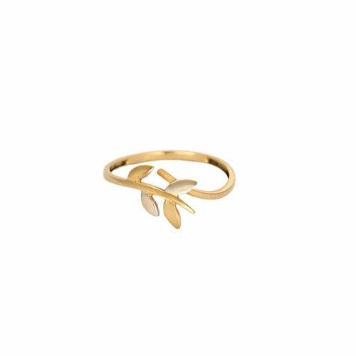 Bague 53 Bague or jaune et gris 58 Facettes CHAL02462