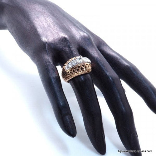 Bague 54 Bague en Or rose, diamants 58 Facettes 3599