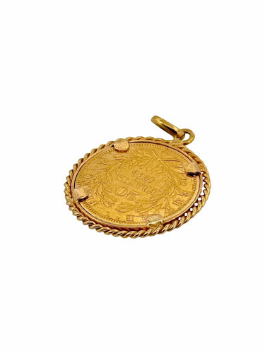 Anhänger aus einer 20-Francs-Napoleon-III-Goldmünze 