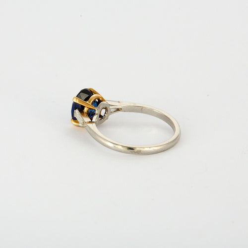 Bague 55 MELLERIO - Bague platine, or jaune, saphir et diamants 58 Facettes J1PT666-0000