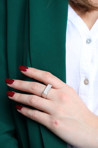 Bague 54 Bague Or blanc Diamant 58 Facettes 1908055CN