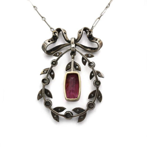 Colar Colar pendente - Ouro, Prata, Platina, Turmalina & Diamantes 58 Facettes 260010R