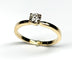 Bague 53.5 Bague solitaire en or jaune avec diamant taille brillant 58 Facettes E09