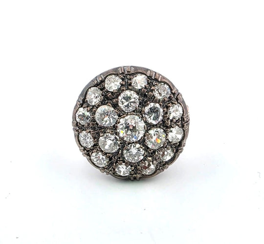Bague 54 Superbe bague ancienne en argent et argent avec diamants 58 Facettes