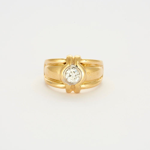 Bague 61 Bague or jaune diamant 58 Facettes LP456/10