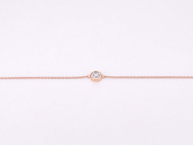 Bracelet Bracelet en or rose avec diamant 0,10 carat 58 Facettes 2237