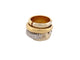 Bague 55 bague POMELLATO tubulaire large t55 or jaune blanc 18k 34gr diamants 0.9ct 58 Facettes 267204