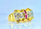 Bague 53 Bague Tank en or jaune 18 carats et diamants, vers 1930/1940 58 Facettes AB465