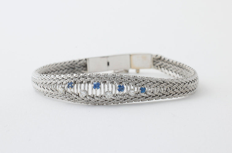 Bracelet Bracelet saphirs diamants 58 Facettes
