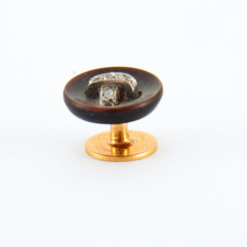 Accessoire Boutons de Col Or Nacre Diamants 58 Facettes