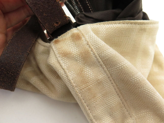 sac a main FENDI baguette en toile jacquard ff zucca beige 26424 hand bag 58 Facettes 270643