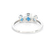 Bague 54 Bague en or blanc avec diamants et topaze 58 Facettes 2327