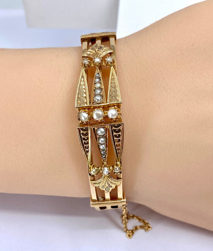 拿破仑三世金手镯和精美珍珠