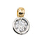 Bague Pendentif Solitaire Or jaune, Or blanc Diamant 58 Facettes 3855318CN