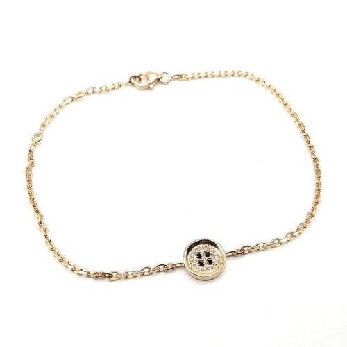 Bracelet Bracelet or rose diamants signé Ely Bela 58 Facettes