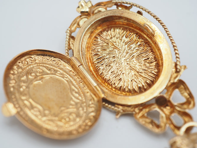 Pendentif Porte photo or 18k perle fine 58 Facettes