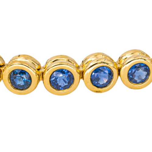 Bracelet Tennis Or jaune Saphir 58 Facettes 4526959CN