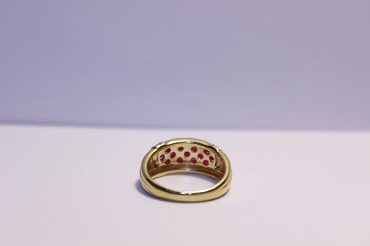 Bague 51 Bague Diamants et Rubis 58 Facettes