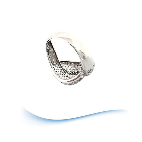 Bague 63.5 Bague or blanc, diamants total 2 carats 58 Facettes AA 1701