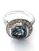 Bague Bague or blanc aigue-marine diamants 58 Facettes