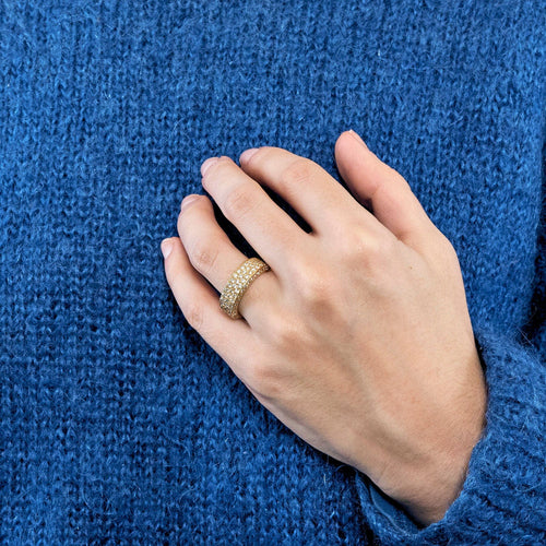 Bague 55 Demie alliance diamants 58 Facettes