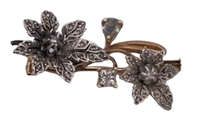Broche Broche Fleur Bicolore & Diamants 58 Facettes