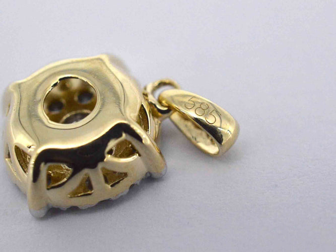 Pendentif Pendentif en or jaune avec diamant taille brillant 58 Facettes 2081
