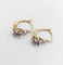 Boucles d'oreilles Dormeuses or jaune, diamants taille ancienne et diamant taille rose (circa 1900) 58 Facettes A05647