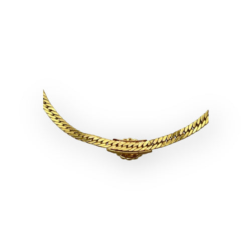 Naszyjnik typu choker z żółtego złota 750 oraz szafirami, diamentami 