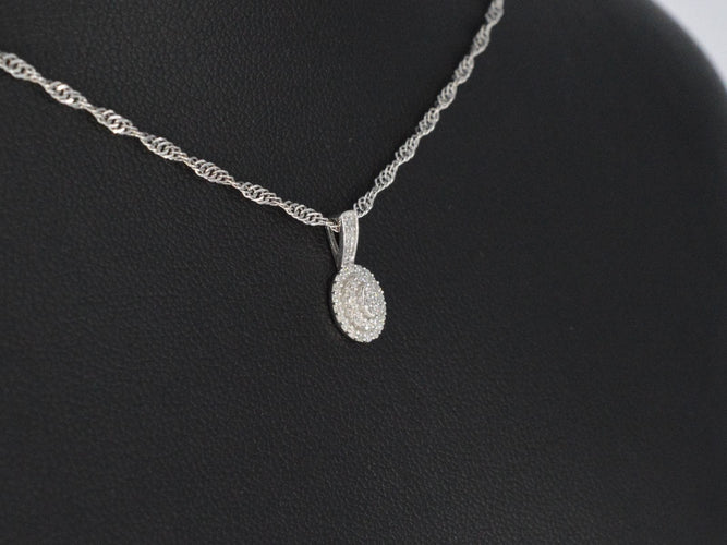 Pendentif Pendentif en or blanc avec diamants 58 Facettes 2028