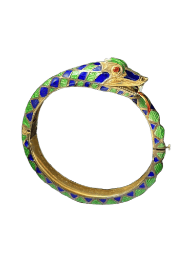 Bracelet Bracelet « Eva » en émail, or jaune et émail des années 1920 58 Facettes