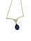 Collier Collier en or blanc certifié IGI avec saphir et diamant 58 Facettes