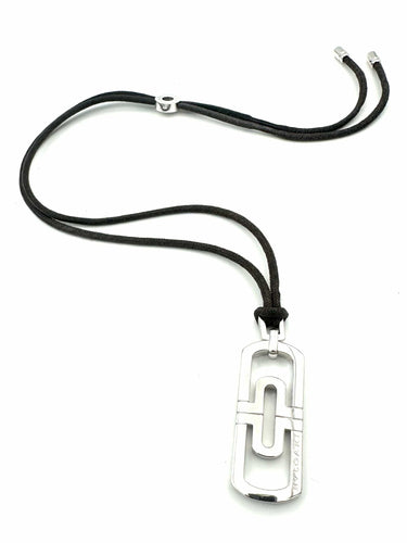 Collier BVLGARI. Collection "Parentesi", collier or blanc 18K 58 Facettes