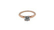 Bague 53 Solitaire en or rose serti d'un diamant 58 Facettes