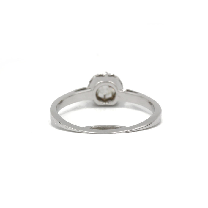 Witgoud en diamanten solitaire