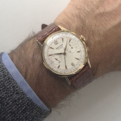 Montre Montre chronographe en or rose 58 Facettes 36314