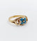 Bague 60.5 Bague victorienne or jaune, trèfle à quatre feuilles et émail bleu (circa 1890) 58 Facettes A05633