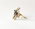 Bague Bague or jaune 18k - Saphir et diamants 58 Facettes