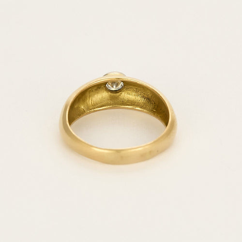 Prsten od žutog zlata, belog zlata i dijamanta 