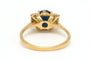 Bague 55 Bague Contemporaine en or jaune 18 carats sertie d'un saphir et de diamants 58 Facettes 20857